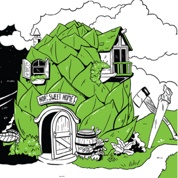 Hop Nation gift voucher picture of cartoon hop house